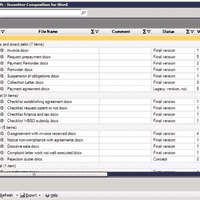 Database Word integration open templates